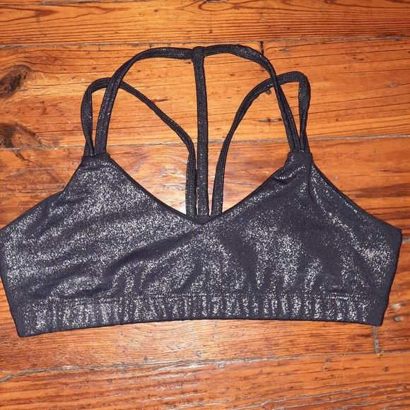 Beyond Yoga Other - Beyond Yoga Double Strappy Back Metallic Sports Bra